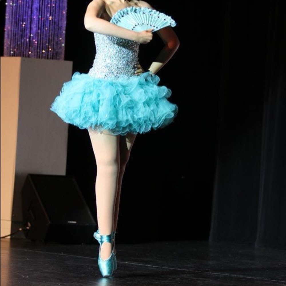 Aqua Sherri Hill Short Tulle Cocktail Dress